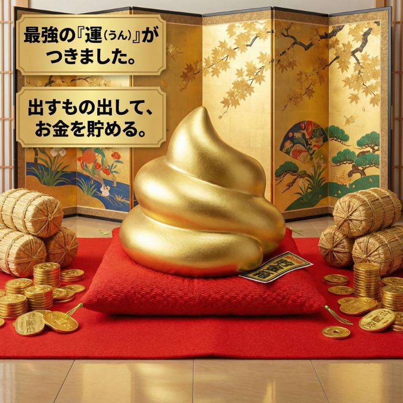 貯金箱 おもしろ 金のうんこ パール金 陶器 置物 玄関 インテリア 金運