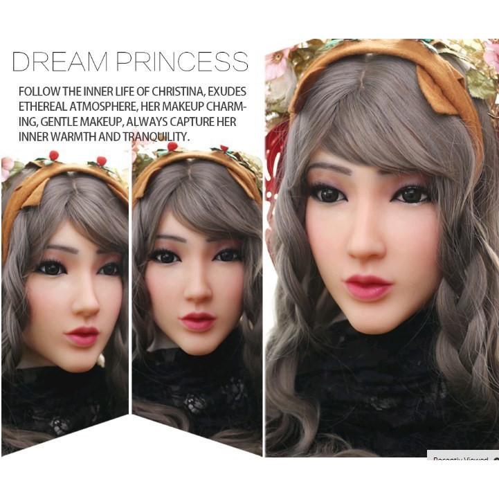 Eyung クリスティーナ 天使の顔 シリコーン 女性マスカレード ハロウィンコスプレ ドラッグクイーン 女装 顔の傷跡を隠す クリスティーナ 天使の顔 シリコーン 女性マスカレード ハロウィンコスプレ ドラッグクイーン 女装 顔の傷跡を隠す