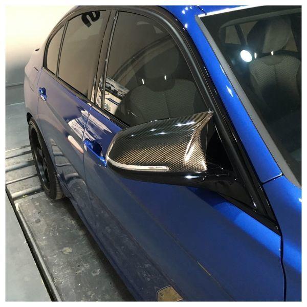 BMW ドアミラー　カバー　リアルカーボン　交換式　F30 F BMW サイドドアミラーカバー カーボンカラー 純正交換 F30 F31