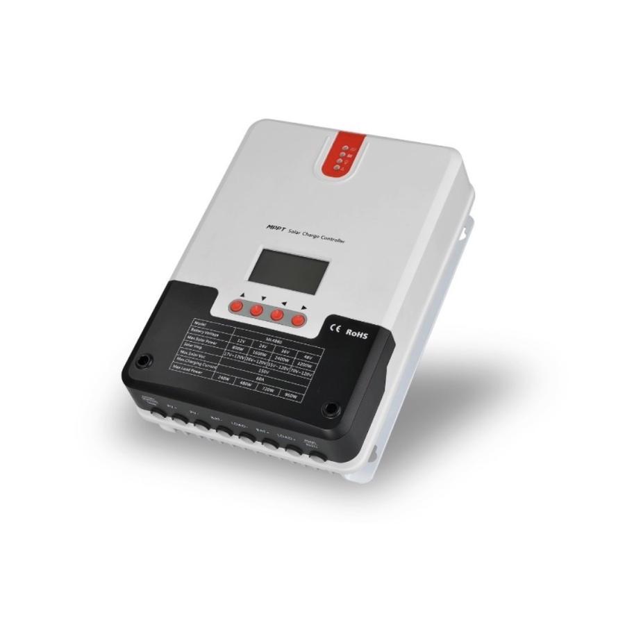60A 12V 24V 36V 48V MPPT チャージコントローラーML4860 最大入力電力800W/12V 1600W/24V 24 MPPT 24V 36V 48V 1600W/24V 12V チャージコントローラーML4860 最大入力電力800W/12V