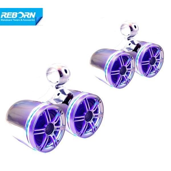 格安即決 Reborn 防水 ウェイクボードタワー スピーカー ブルー Led ライトリング 4スピーカー 安い購入 Www Technet 21 Org