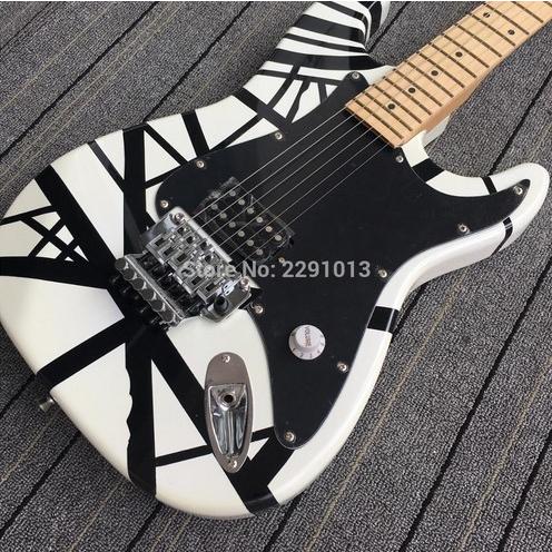 エレキギター ゼブラ模様 白＆黒 コイルタップ ストライプ