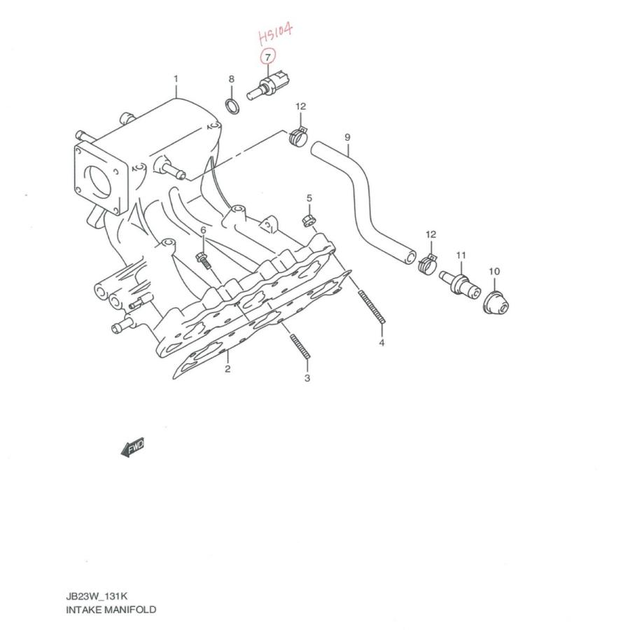 スズキ（SUZUKI） 水温（テンパレチャ）センサー（インテーク