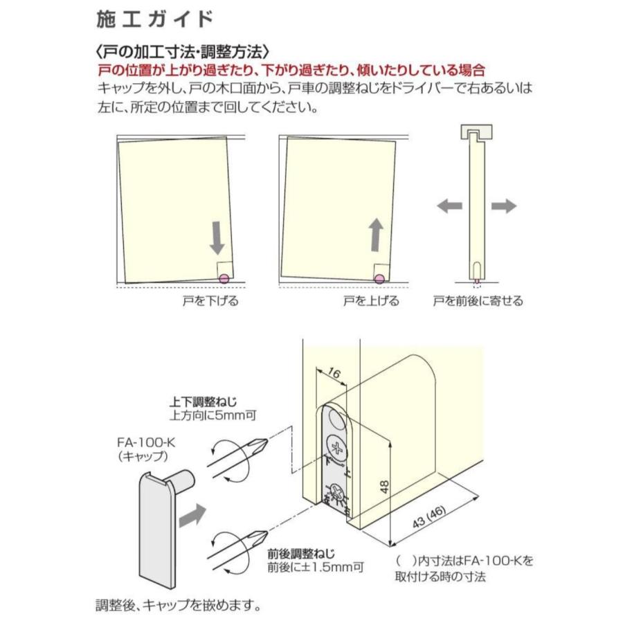 アトムリビンテック 木製引戸用戸車 FA-1100-BV｜suzuki-kanamonotaro｜03