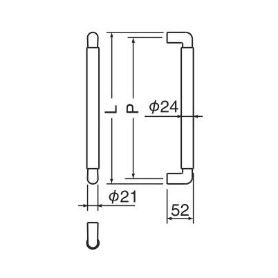 シロクマ SHIROKUMA No.185 ミロ取手 両面用 L230 P209 ドア シロクマ SHIROKUMA No.185 ミロ取手 両面用 L230 P209 ドア