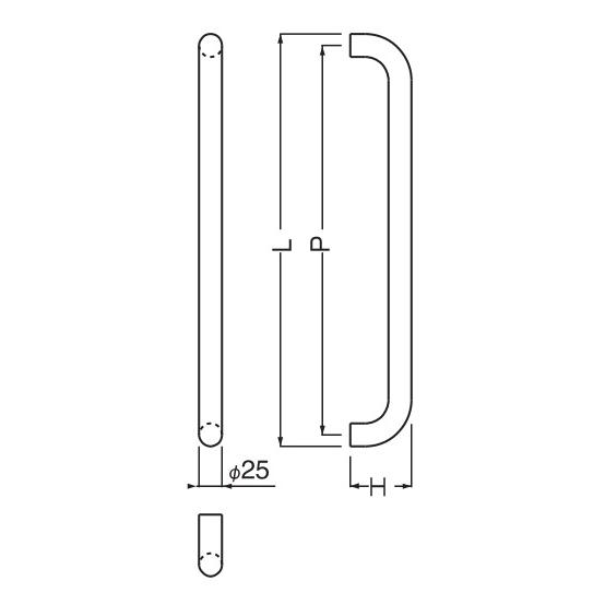 shirokuma様用ページ シロクマ SHIROKUMA No.72S 丸棒取手 片面用 クローム/金 サイズ