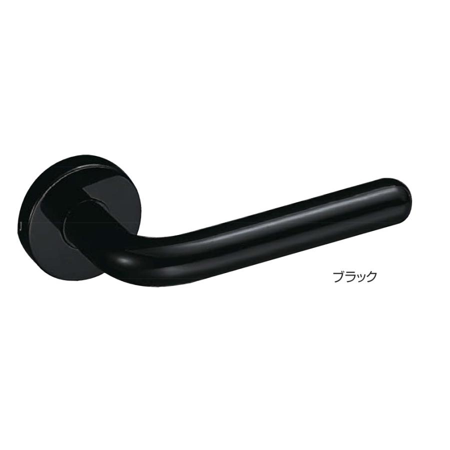 アルミD形丸棒 SL-46 ブラック レバーハンドル+丸座+錠前1種(ブラック