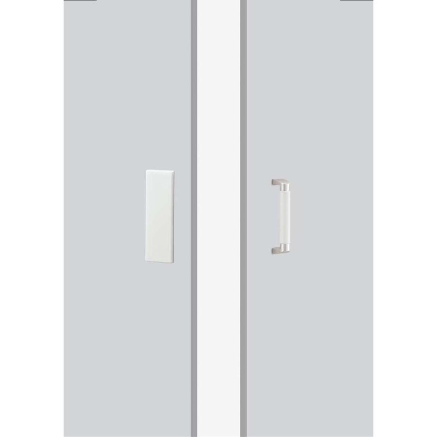 ユニオン（UNION） ケアハンドル H7262-01-698 80x250 除電ABS ホワイト+ユニキャスト シルバー UNION 1 ...