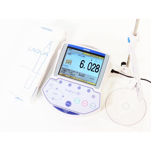 ○pHメーターF-52＋新品/pH電極9625-10D付き/卓上タイプ：電極スタンド