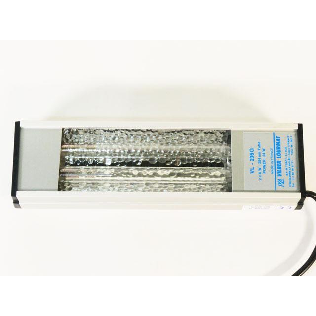 ○ハンディーUVランプVL-206G/フィルター無し/254nm/6W×2本/殺菌用