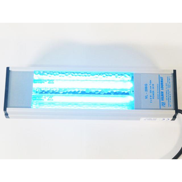○ハンディーUVランプVL-206G/フィルター無し/254nm/6W×2本/殺菌用