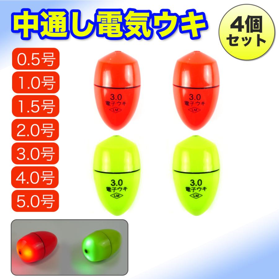 電気ウキ 中通し 2色 4個セット 円錐 夜釣 選べる7サイズ Ledライト グリーン レッド 365 371 Ssインポートショップ 通販 Yahoo ショッピング