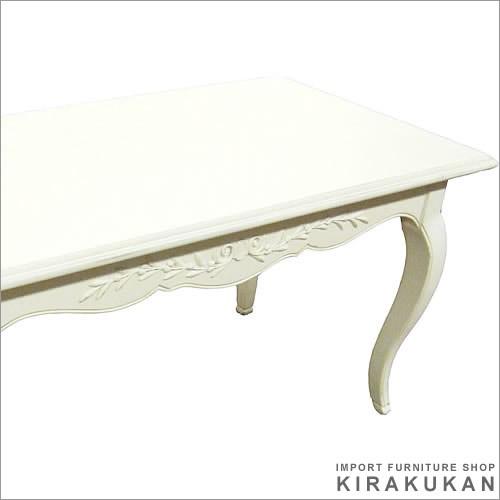 【最終値下げ】 アンティーク ダイニングテーブル５点セット 白家具 カントリーコーナー ロマンスコレクション 【O4505052235】(163350円)