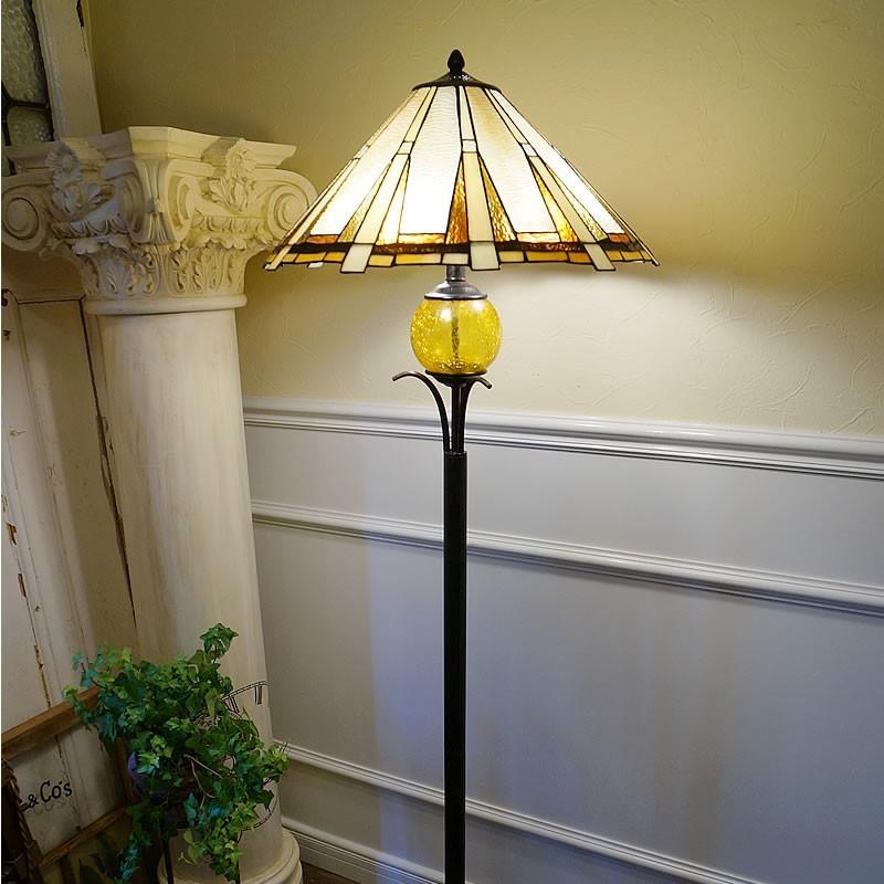 ステンドグラスフロアースタンド ステンドランプ フロアライト フロア