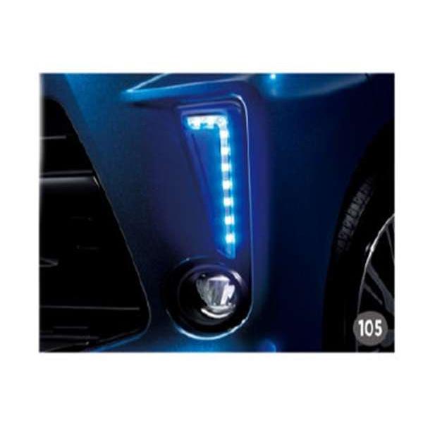 【送料込】ダイハツ ムーヴ LED デイライト(ブルー) LA150S ムーヴ フロントLEDイルミネーションランプ(ブルー） ダイハツ