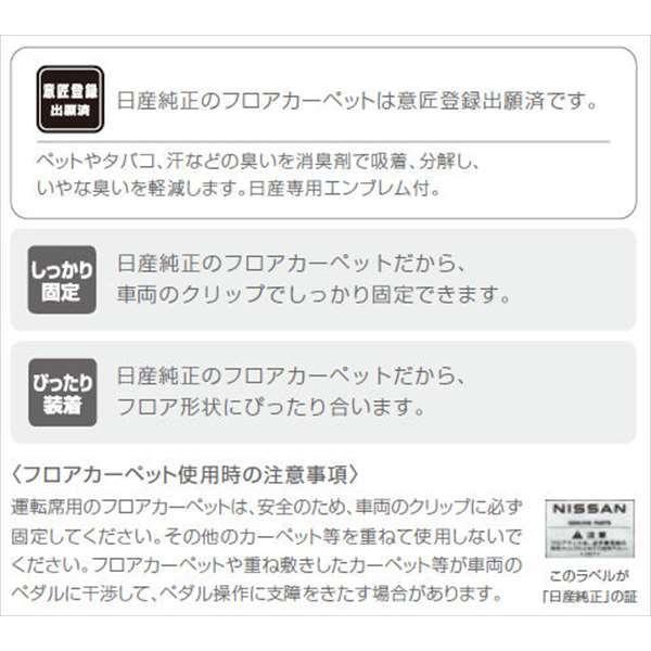 アリア フロアカーペット 夜明け 日産純正部品 FE0 パーツ オプション 