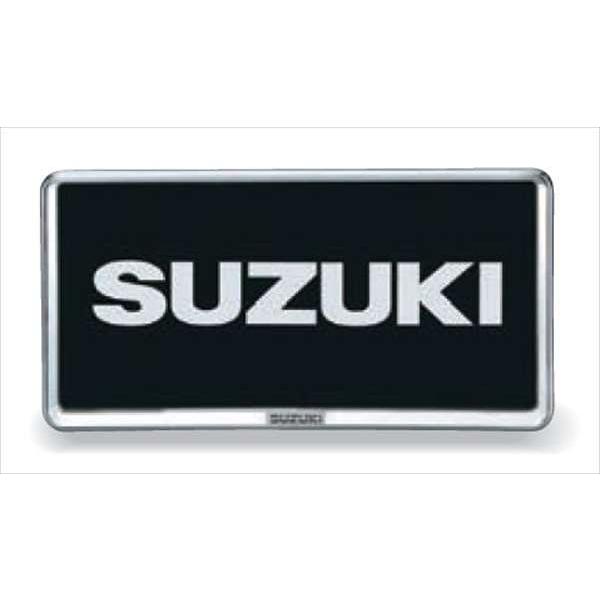 ラパン ナンバープレートリム 樹脂クロームメッキ 正規代理店 Suzukiロゴ入り 1枚からの販売 スズキ純正部品 パーツ He33s オプション