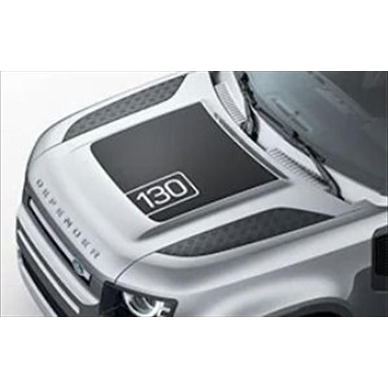 ディフェンダー マットブラックボンネットデカール - 130専用