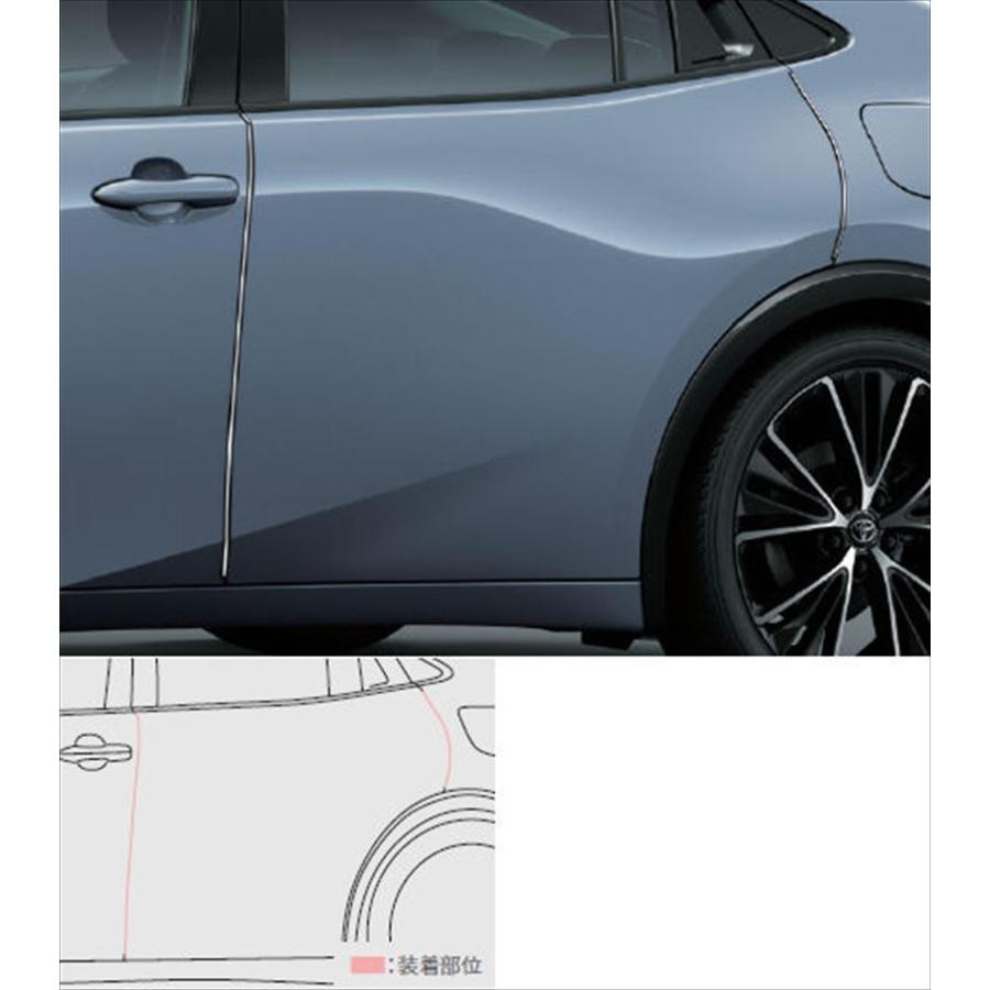 50プリウス トヨタ純正　ドアエッジプロテクター　ステンレス プリウス TOYOTA トヨタ 純正 アクセサリー パーツ PRIUS
