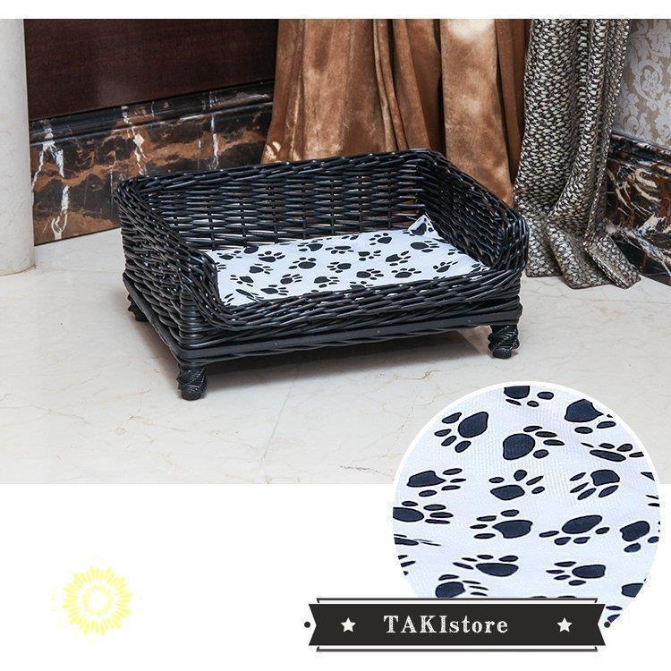 ［即日発送］ ペットベッド 耐噛み 藤ベッド マット 和式 ひんやり 犬用 犬マット 夏 クッション ペットソファ ござ 四季 寝床 猫用 手作り 編み物 大型犬 中型犬 【U1755620447】(10817円)