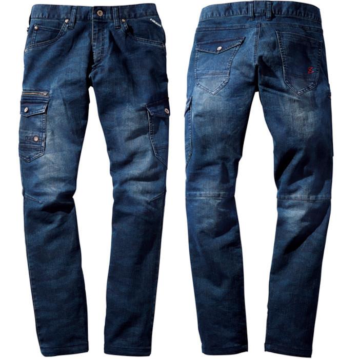 Z-DRAGON 作業ズボン 作業服 カーゴパンツ デニム ストレッチ 71602