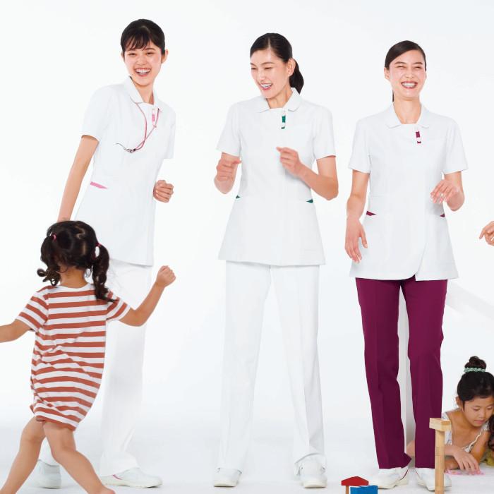 白衣 チュニック 女性用 ナガイレーベン FT4532 : つなぎ・白衣・事務