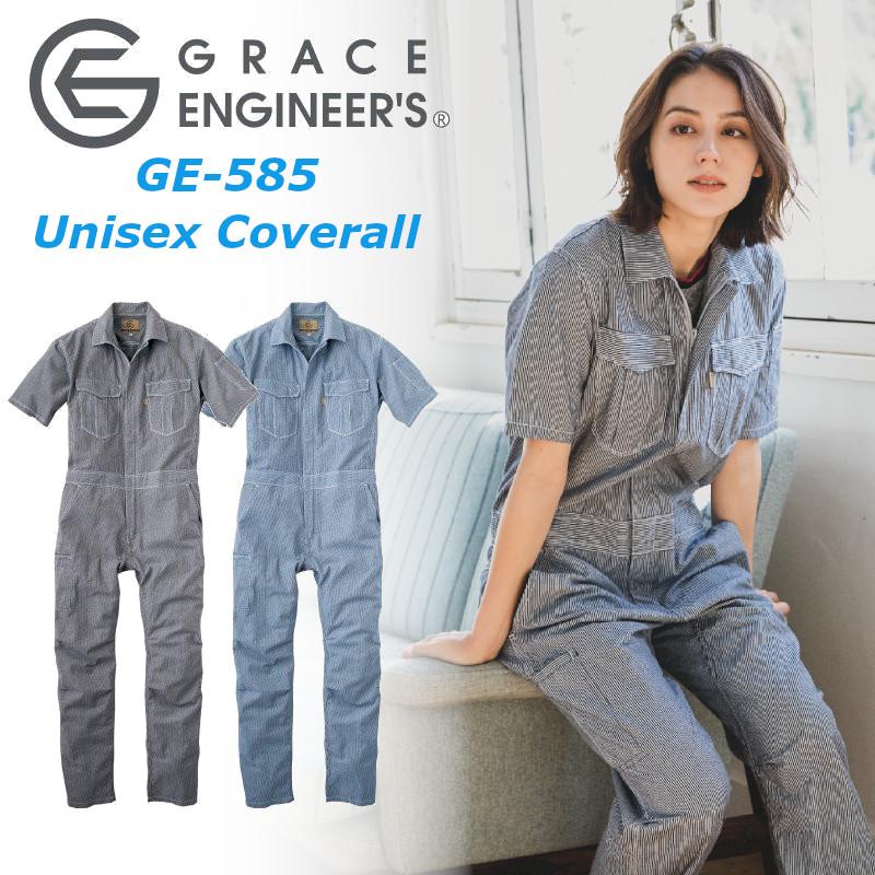 ツナギ 作業服 メンズ レディース 夏用 半袖 涼しい ヒッコリー ツナギ 作業服 メンズ レディース 夏用 半袖 涼しい ヒッコリー