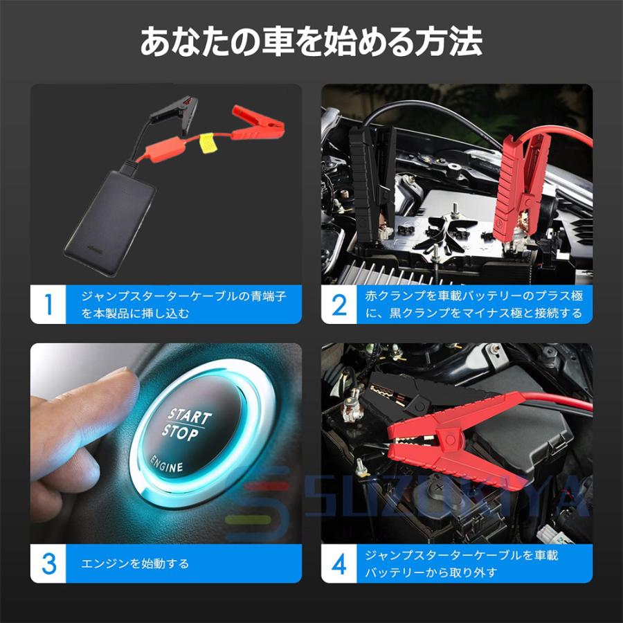 ジャンプスターター 12V 車用 エンジンスターター バッテリー ジャンプスターター 12V 車用 エンジンスターター バッテリー