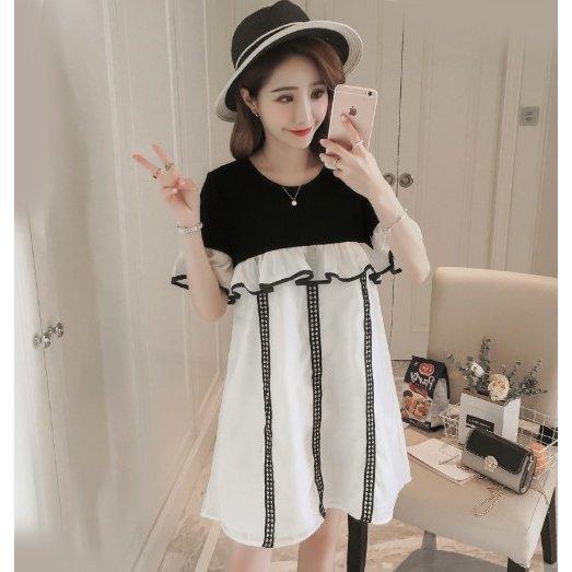 マタニティ ワンピース 半袖 マタニティウェア マタニティドレス ファッション おしゃれ ママ プレママ レディース 夏 着やすい 妊娠 妊婦 夏 かわいい Suz75 011 すずまゆショップ 通販 Yahoo ショッピング