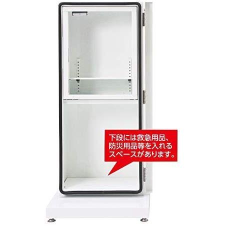 屋外用 防水 AED収納ボックス スタンド 自立タイプ 高さ102cm 402-716