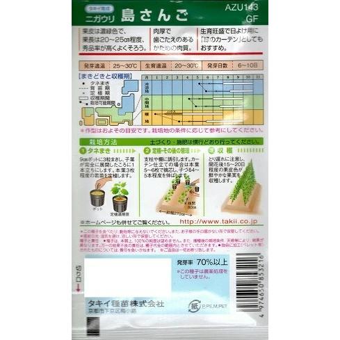 野菜種子 ゴーヤ「島さんご」 1L（タキイ種苗）【送料込み】 しまさんご シマサンゴ 苦瓜 ニガウリ にがうり ゴーヤー 蔓茘枝 ツルレイシ アバシー 野菜 種_1