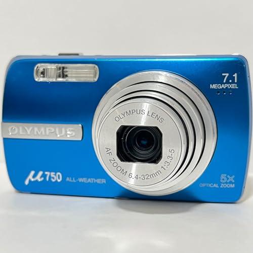 ✨極美品✨OLYMPUS μ 750 コンパクトデジタルカメラ　スカイブルー OLYMPUS デジタルカメラ μ750 スカイブルー μ-750 BLU : 中古
