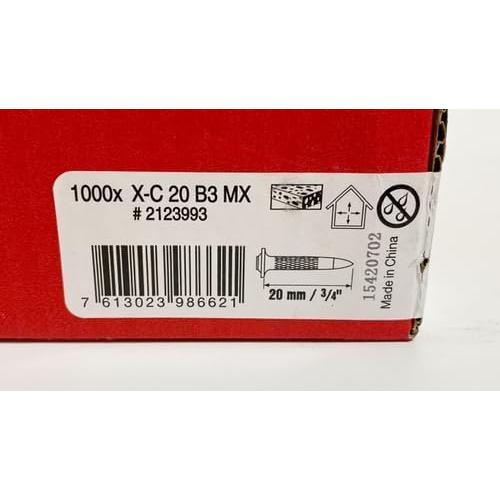 HILTI ヒルティ BX 3用ピン (連発) X-C 20 B3 MX 大箱 (1000本 HILTI ヒルティ BX 3用ピン (連発) X-C 20 B3 MX 大箱 (1000本