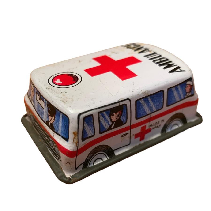 救急車ブリキ玩具 昭和レトロ 昭和おもちゃ 1960年代 日本製 : Toys