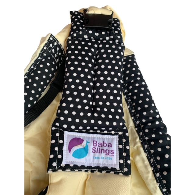 ベビースリング ドットブラッククリームホワイト Baba Slings 抱っこ紐 