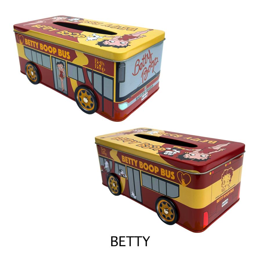 BETTY BOOP（ベティ ブープ） 【出発進行〜!】【魅せるインテリア！】 BUS TISSUE BOX CASE バス型ティッシュ ...