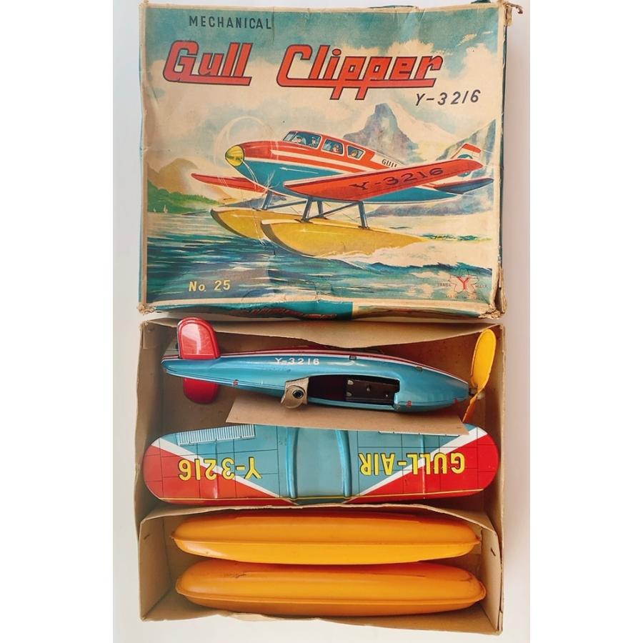 ヨネザワ玩具 水上飛行機 Gull Clipper GULL-AIR Y-3216 ブリキ