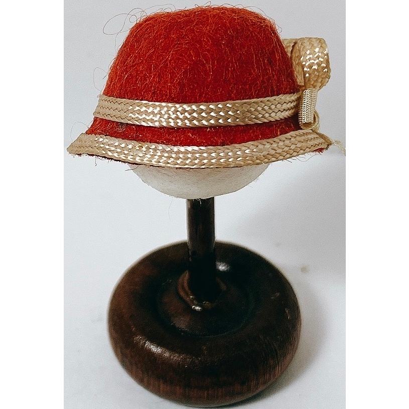 ミニチュア 帽子&木製帽子スタンドセット ドールハウスグッズ ドール