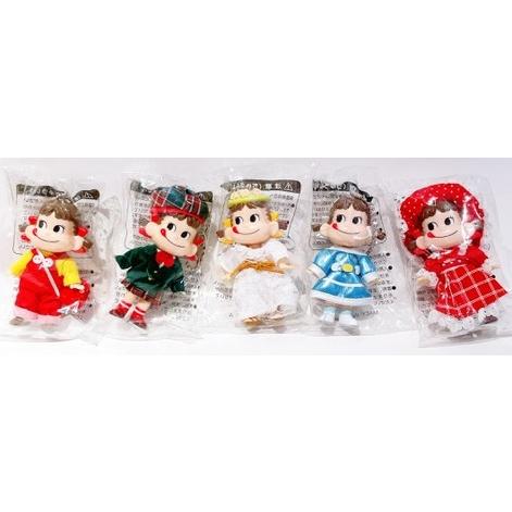 ぺこちゃん人形キーホルダーセット 不二家 ペコちゃん人形 硝子 キーホルダーセット