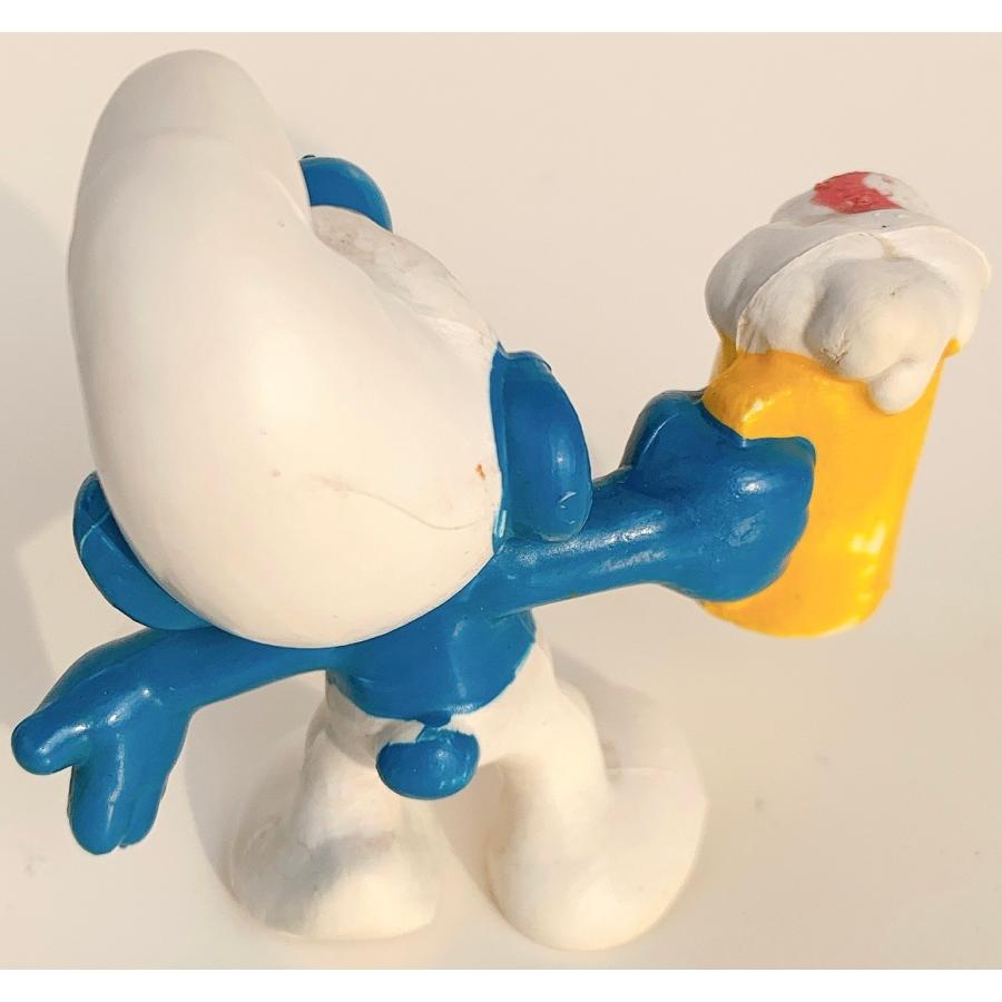 スマーフドール ビール乾杯SMURFS ビンテージ輸入品1975年 (C)Peyo PVC