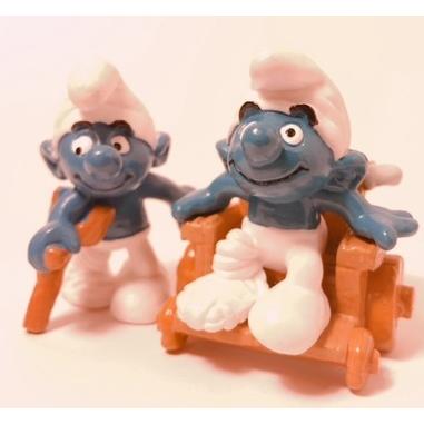 スマーフ シュライヒ 車いすとまつば杖のケガスマーフ2体セット SMURF 