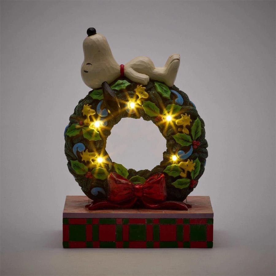 【JIM SHORE】スヌーピー スリーピング リース LED <クリスマス>_6