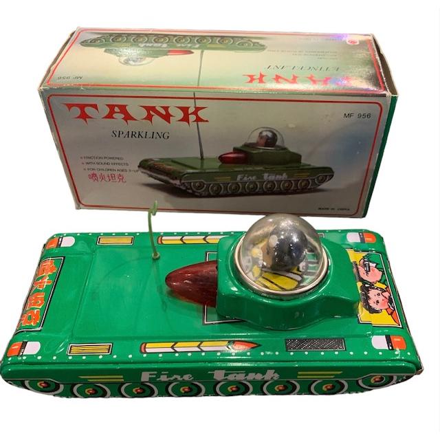 希少 動作品 トミー COMIC TANK ブリキ　当時物　アンティーク TANK SPARKLING ブリキの玩具 レトロ玩具 : Toys雑貨SUZUYA - 通販