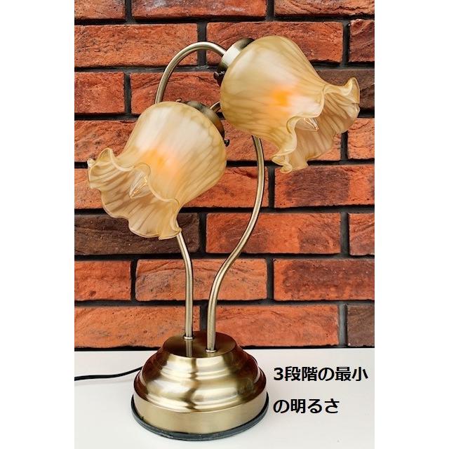 3段階調光卓上ライト タッチセンサー機能 調光三段階アンティークゴールドカラー テーブルランプ ゴールド 花2個ライト プレゼント ナイトライト Touchlight 2 Toys雑貨suzuya 通販 Yahoo ショッピング