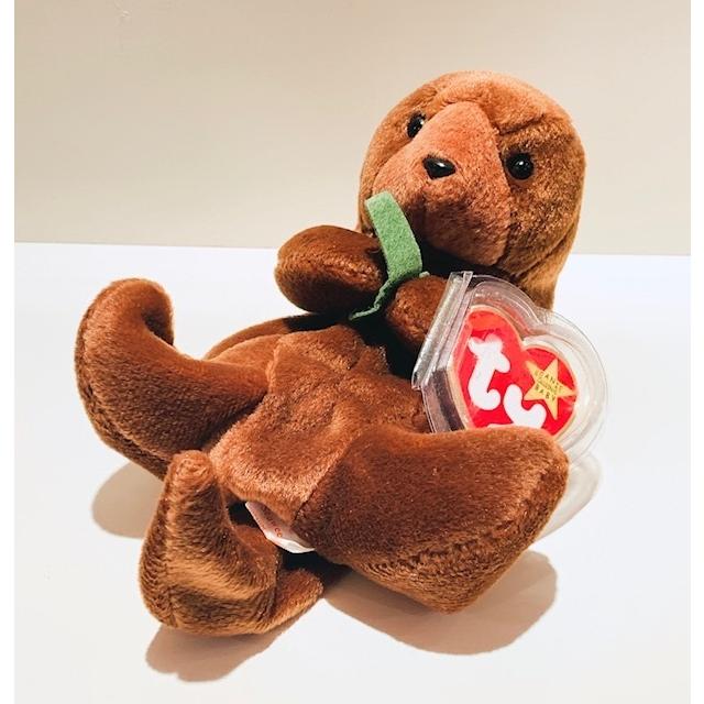 カワウソぬいぐるみ Ty ビーニーズベイビーズ Seaweed 誕生日 1996/3