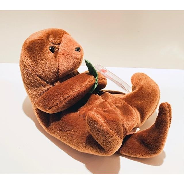 カワウソぬいぐるみ Ty ビーニーズベイビーズ Seaweed 誕生日 1996/3