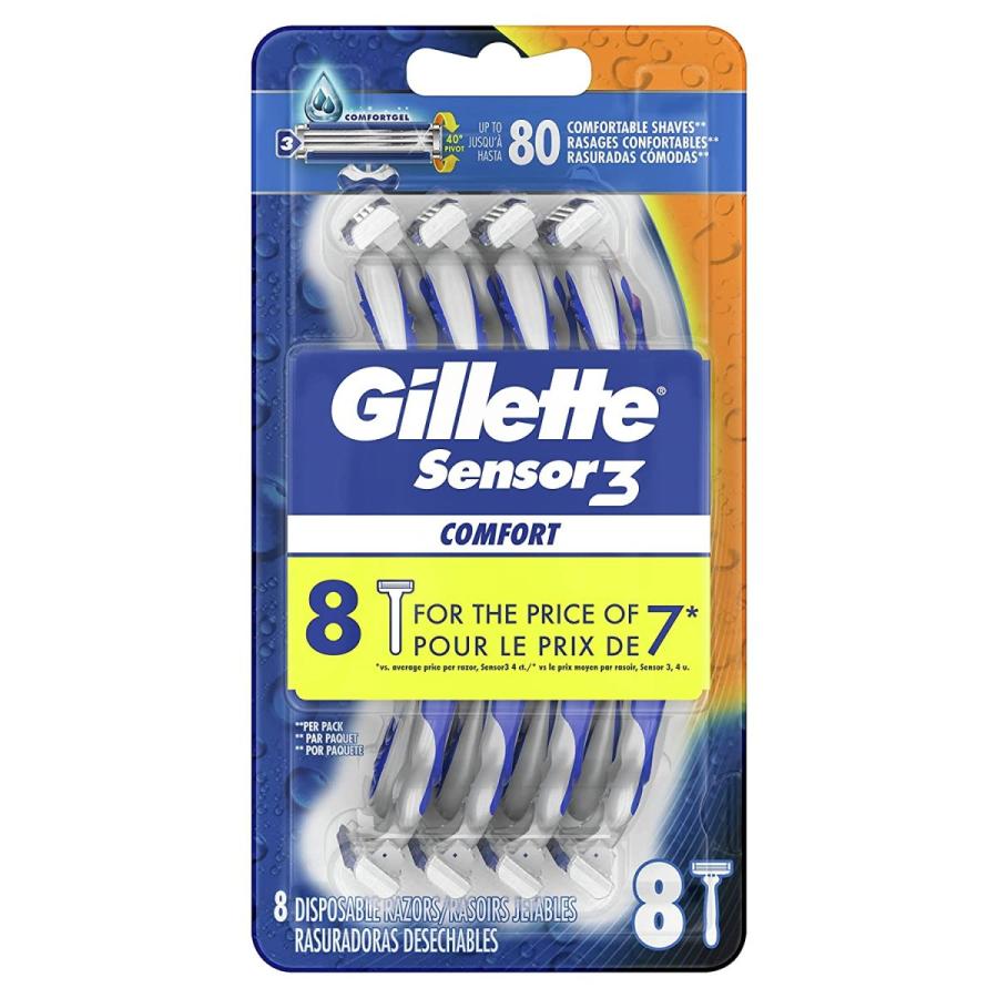 魅力的な Gillette Sensor3 Comfort Men's Disposable Razor  8 Razors　並行輸入品 その他カメラ