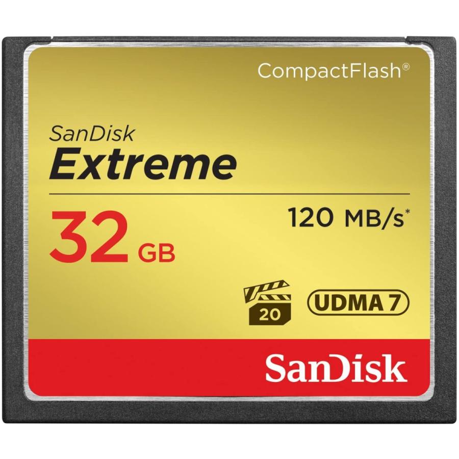 SANDISK サンディスク 32GB Compact Flash Memory 読取速度 最大 120MB 秒   書込速度 最大 85MB 秒 Extreme SDCFXSB-032G-G46 ［ 海外パッケージ ］