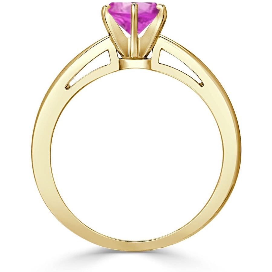 交換無料 ダイヤモンドウィッシュ14kイエローゴールドラウンドカットピンクサファイア宝石ソリティア婚約指輪6プロング 1 4 1カラット 4 9 並行輸入品 宝石ルース 裸石 Www Gatorheatandair Com