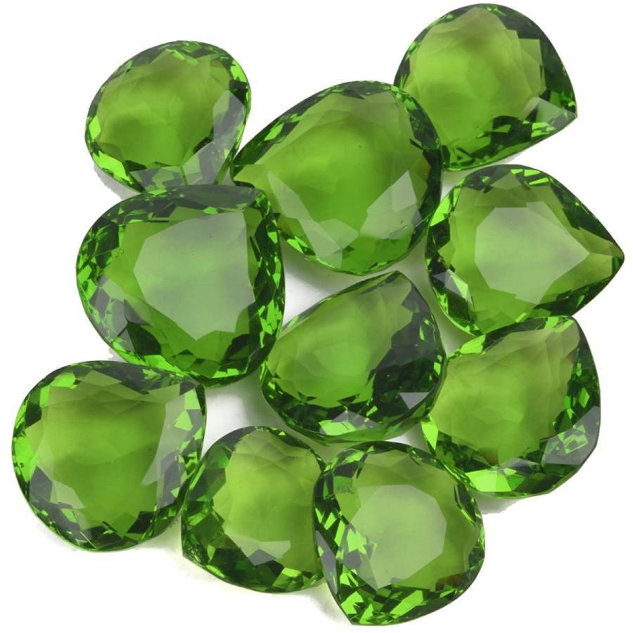 超高品質で人気の 500 Ct。ブラジルExcellentペアカット6個グリーンアメジストLoose宝石ロット　並行輸入品 宝石ルース、裸石